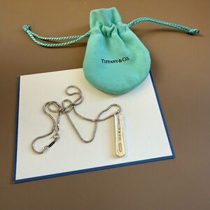 Tiffany & Co. Silver Bar Pendant Necklace